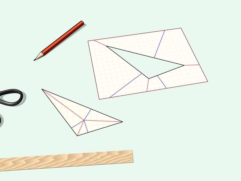 Вырезание одним разрезом: треугольник