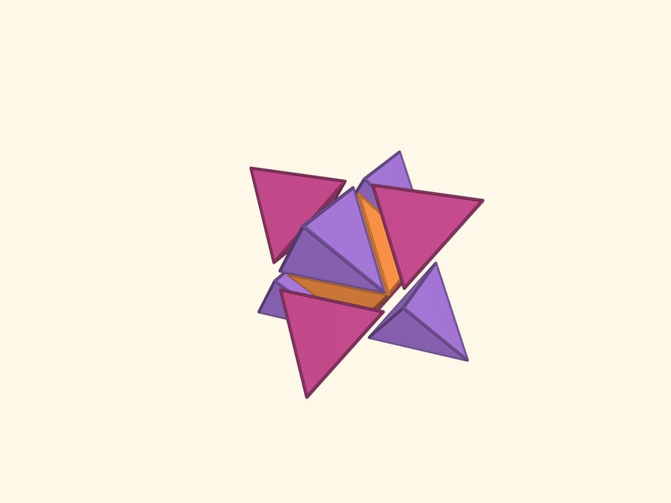 Октаэдр: пересечение двойственных тетраэдров