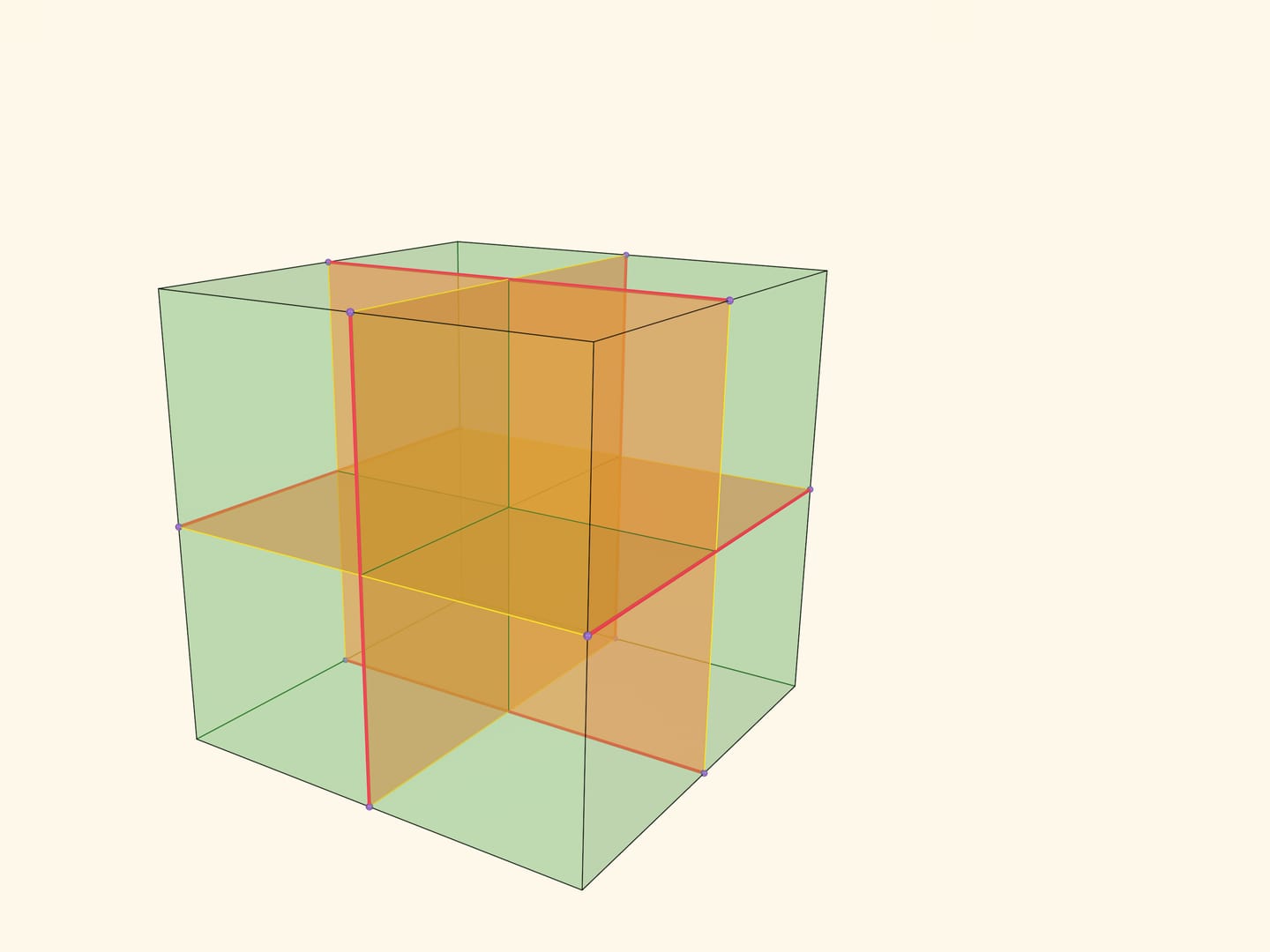 Три перпендикулярных прямоугольника