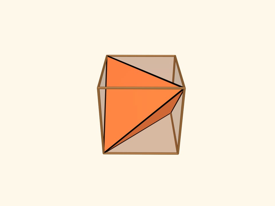 Куб вписанный в тетраэдр