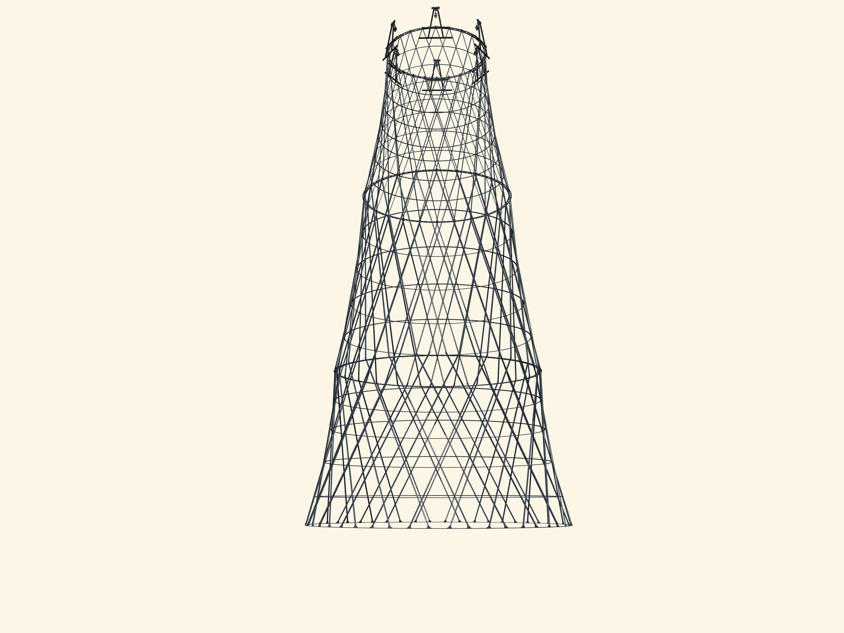 Гиперболоидная башня Шухова чертеж