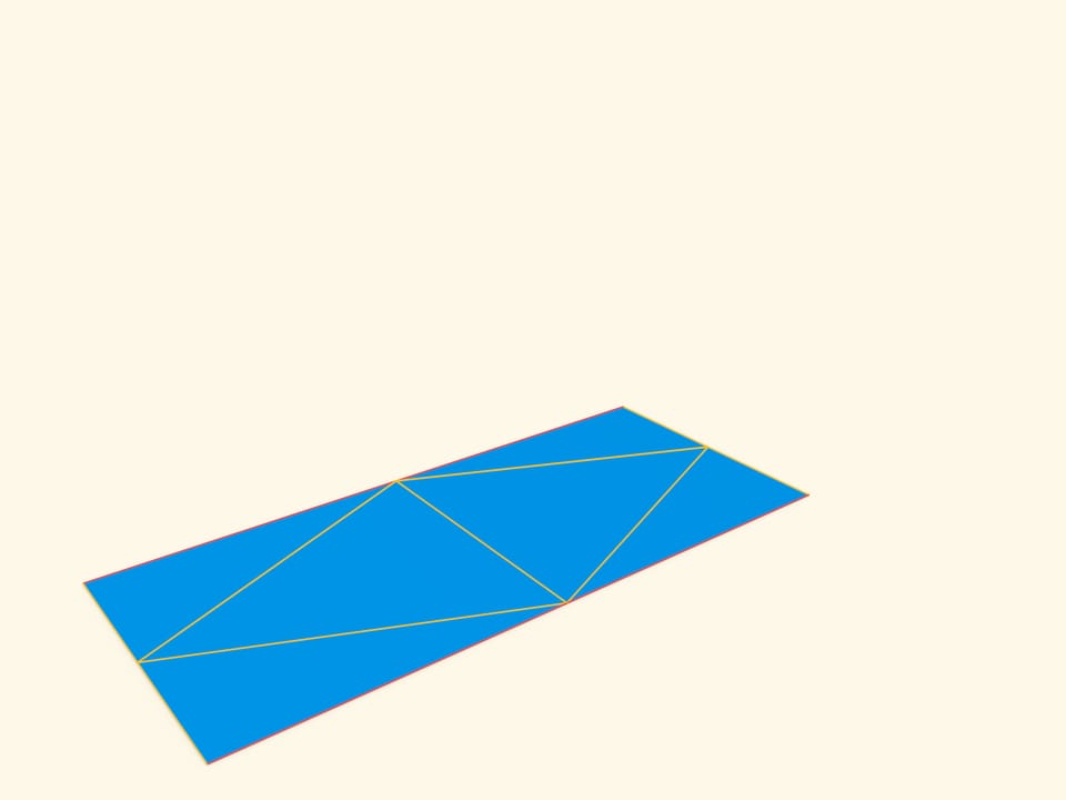 Складывание тетраэдра из прямоугольника