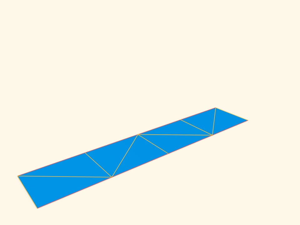 Складывание тетраэдра из прямоугольника