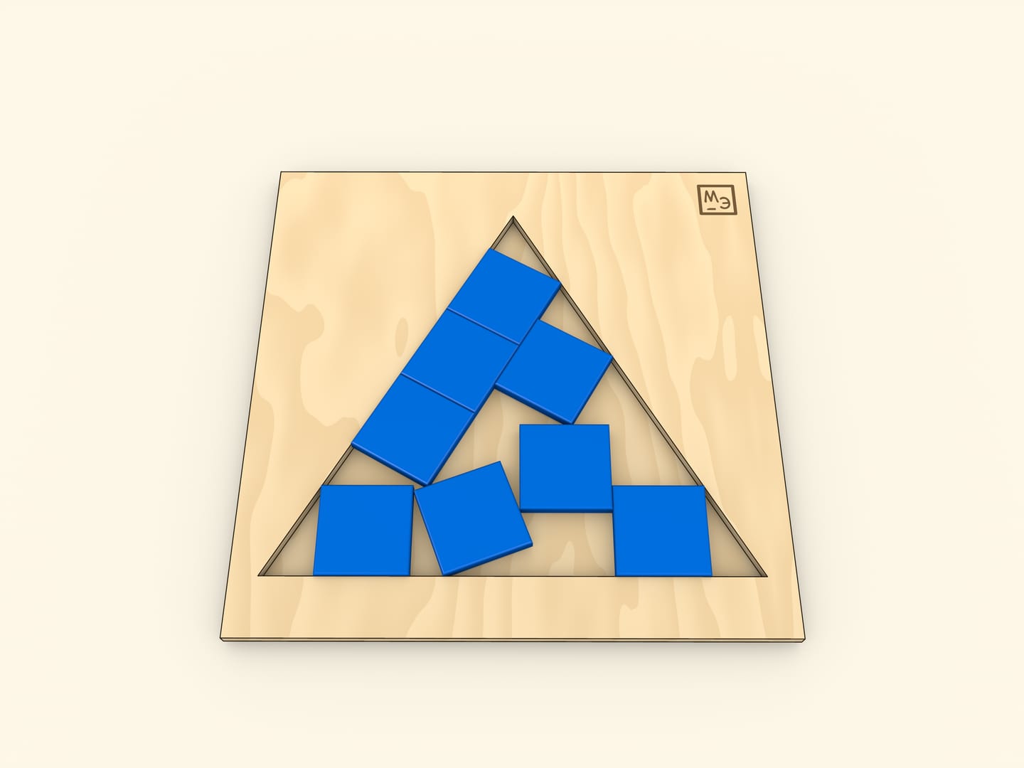 Упаковка квадратов в правильный треугольник