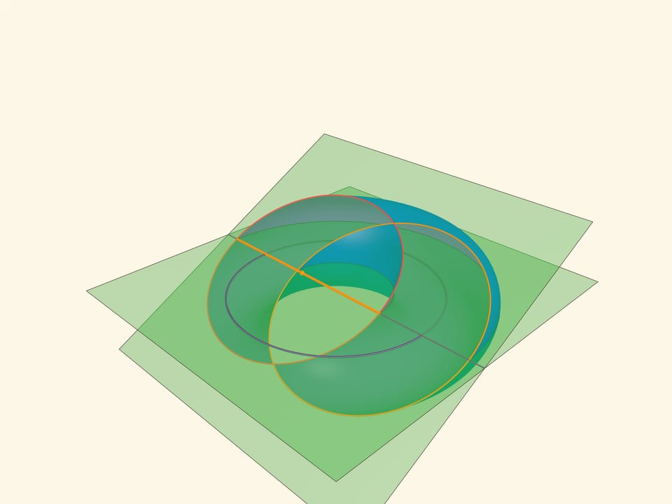 Окружности Вилларсо: радиус равен радиусу средней окружности тора