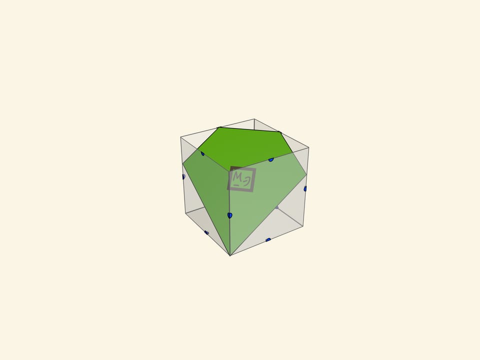 Сечения куба: пятиугольник