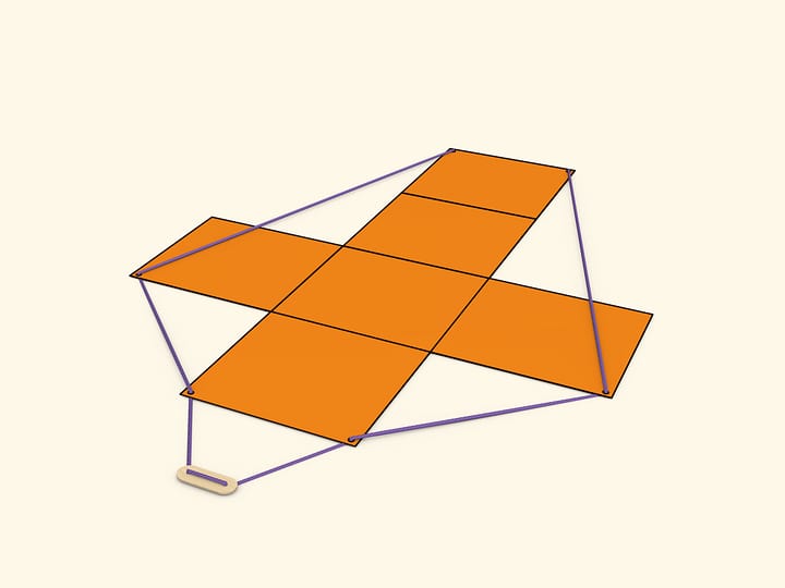 Стереометрические фигуры: развёртки с ниткой