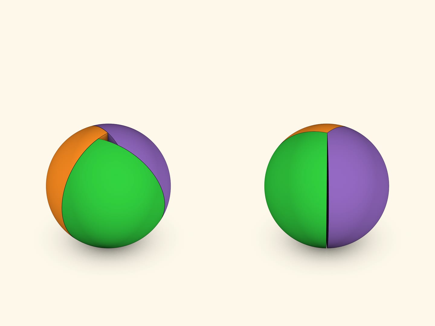 Сферический треугольник: угловой дефект