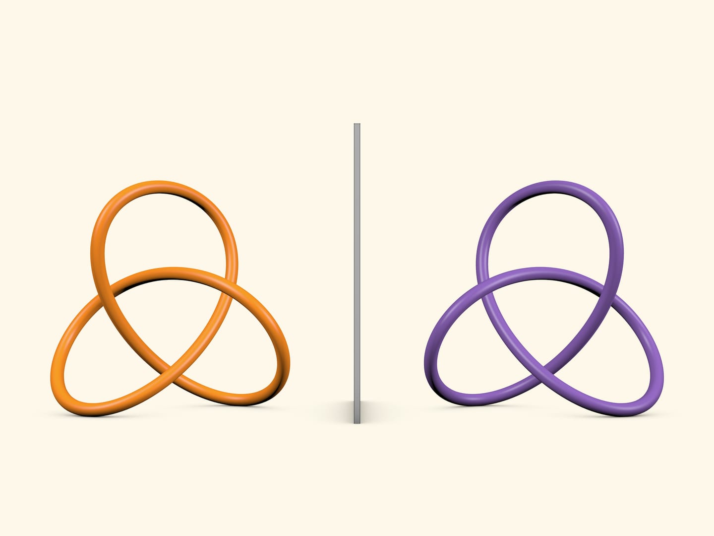 Левый и правый трилистники: хиральность