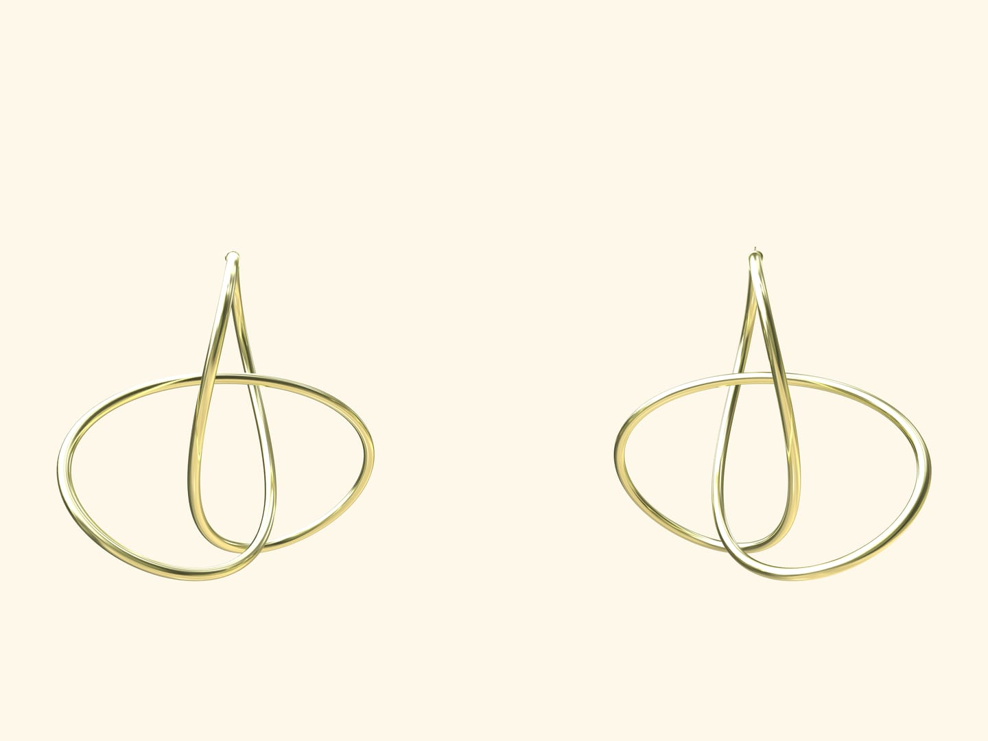 Серьги: левый и правый трилистник