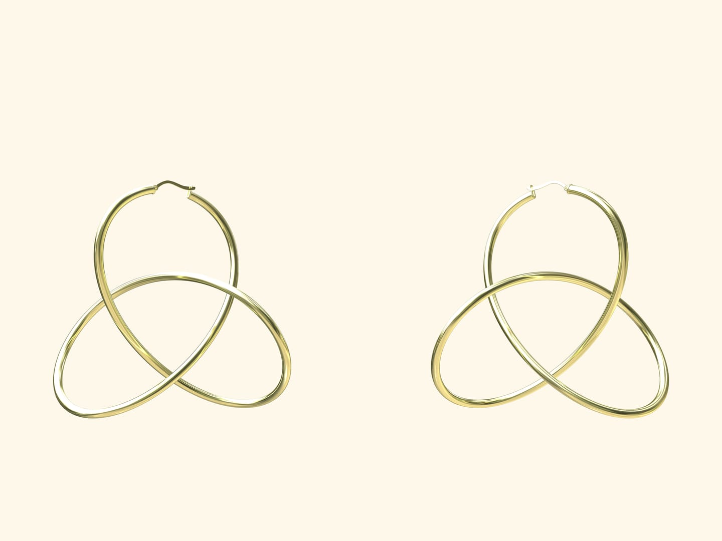 Серьги: левый и правый трилистник